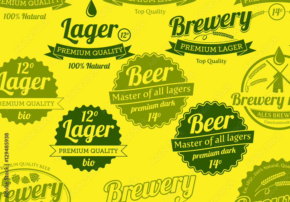 Beer Bottle Labels Layout Stock Template | Adobe Stock