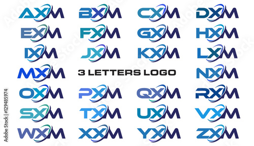 3 letters modern generic swoosh logo AXM  BXM  CXM  DXM  EXM  FXM  GXM  HXM  IXM  JXM  KXM  LXM  MXM  NXM  OXM  PXM  QXM  RXM  SXM  TXM  UXM  VXM  WXM  XXM  YXM  ZXM