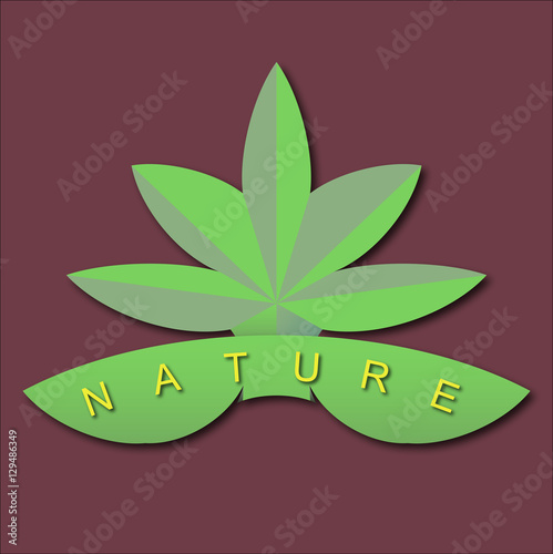 vector graphic symbol of nature protection