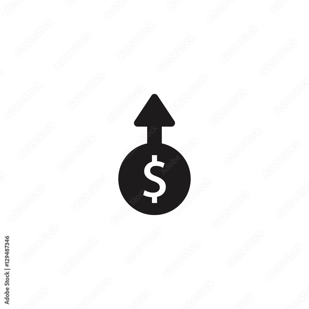 Obraz premium dollar increase vector icon