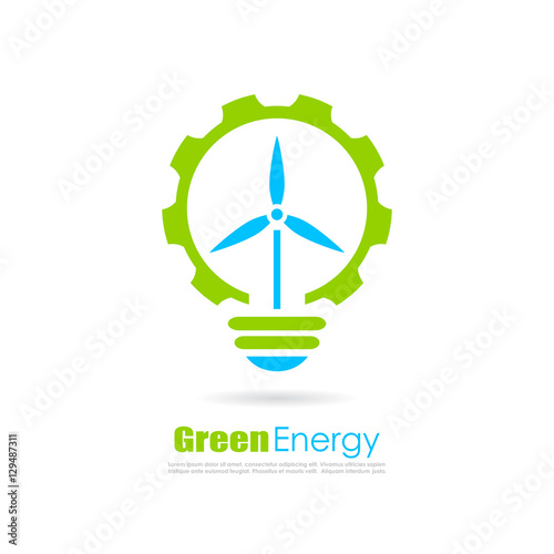 Green energy vector logo
