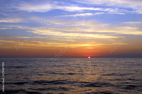 Sunset at beach of Alanya
