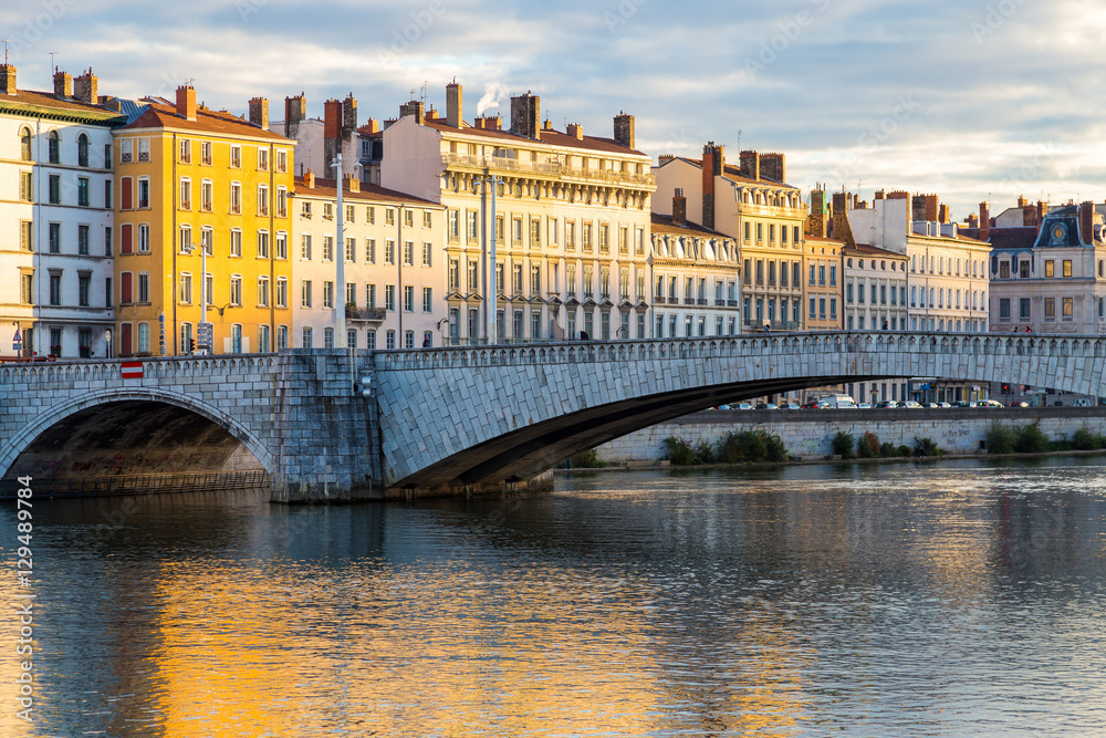 Bridge in french city of Lyon