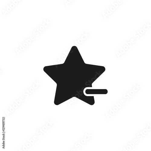 delete from favorites icon vector