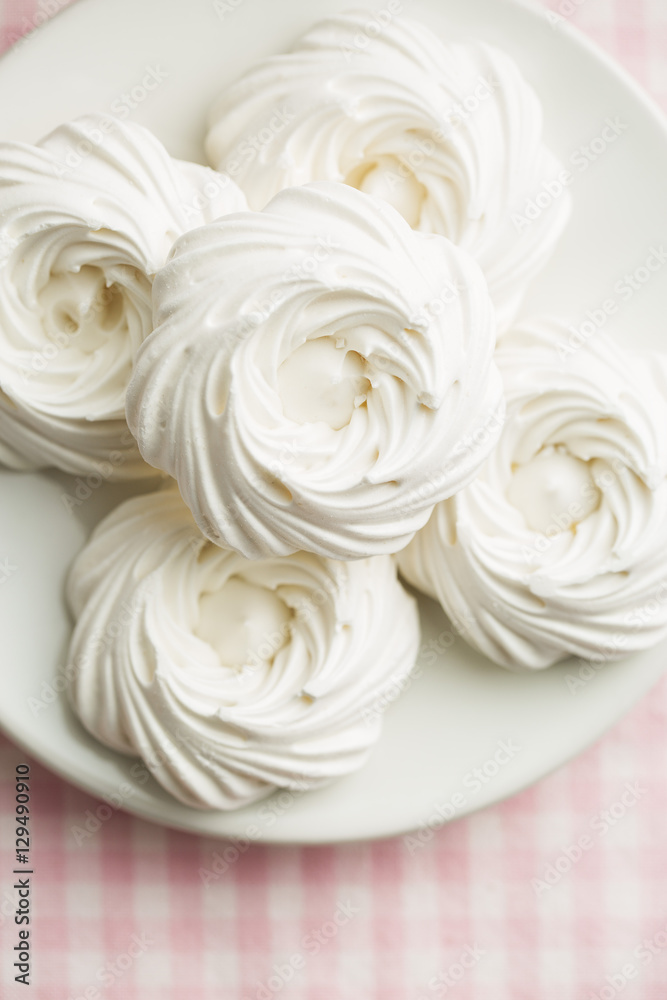 Sweet white meringue.