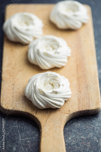 Sweet white meringue.