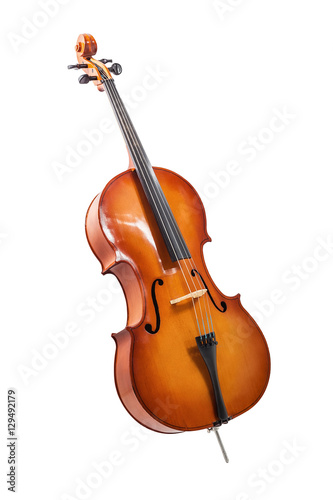 cello isolated on wihte Fototapeta