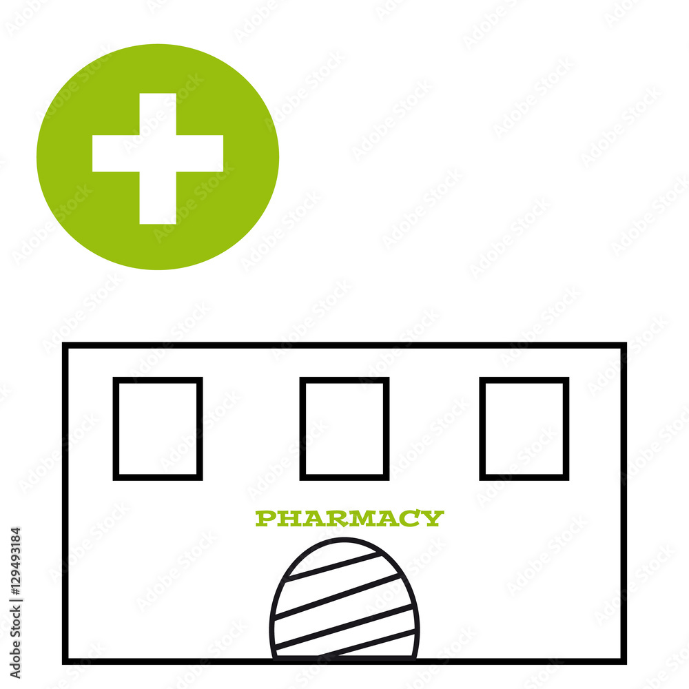 Obraz premium Pharmacy on white background