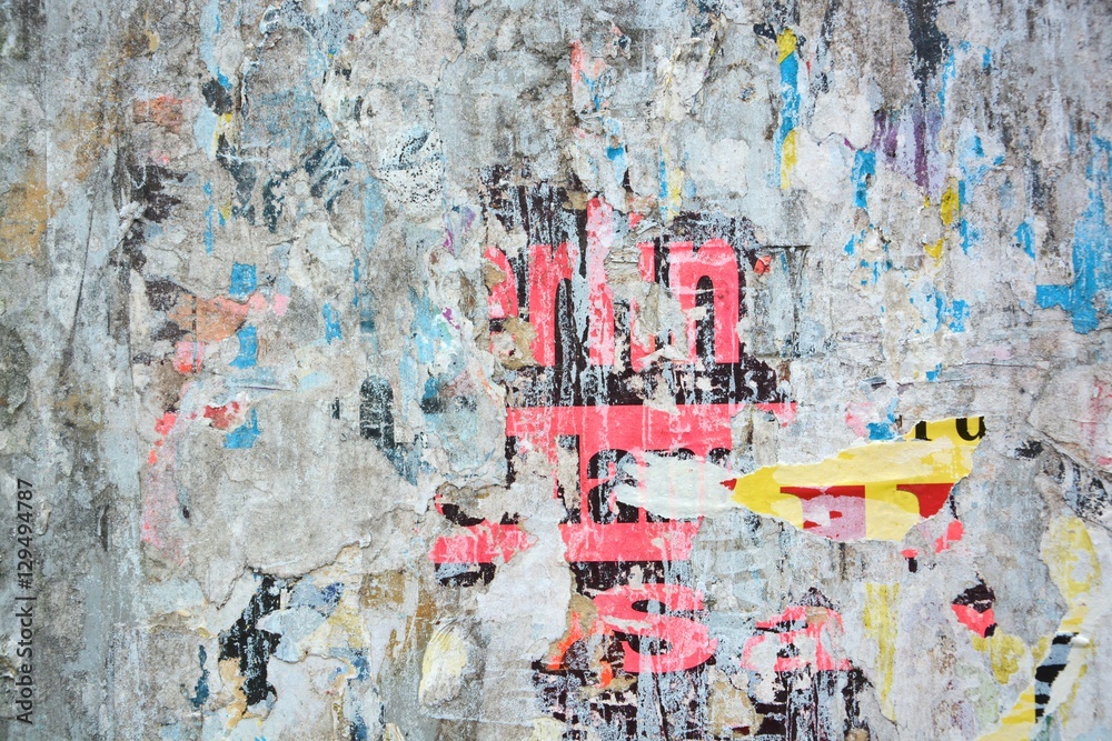 Fototapeta premium Torn posters