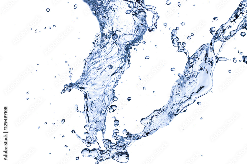 blue water splash isolated on white background blue water splash isolated on white background