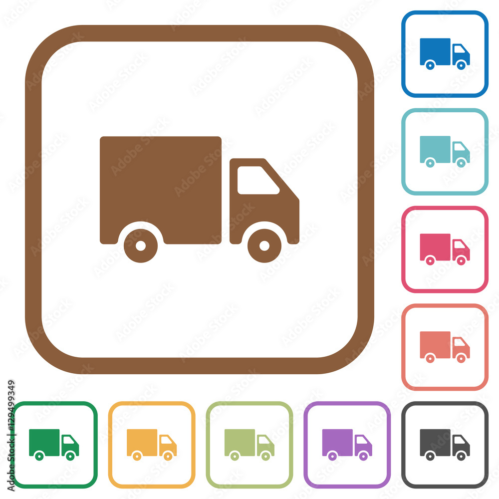 Delivery truck simple icons Delivery truck simple icons