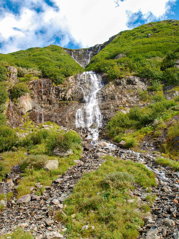 alpine mountain water stream in Switzerland alpine mountain water stream in Switzerland