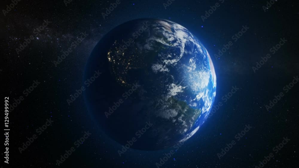 Highly realistic spinning Earth. Loopable. Centered Highly realistic spinning Earth. Loopable. Centered