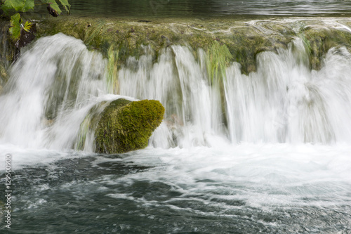 Waterfall in Plitvice National Park in Croatia