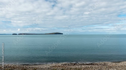 clouds over sea in iceland 4K