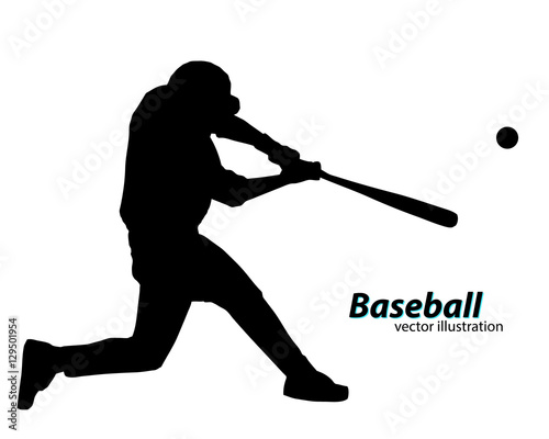 silhouette of a baseball player