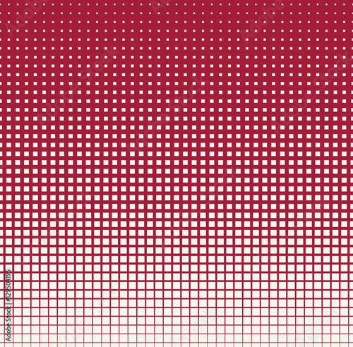 Abstract geometric red gradient square halftone pattern