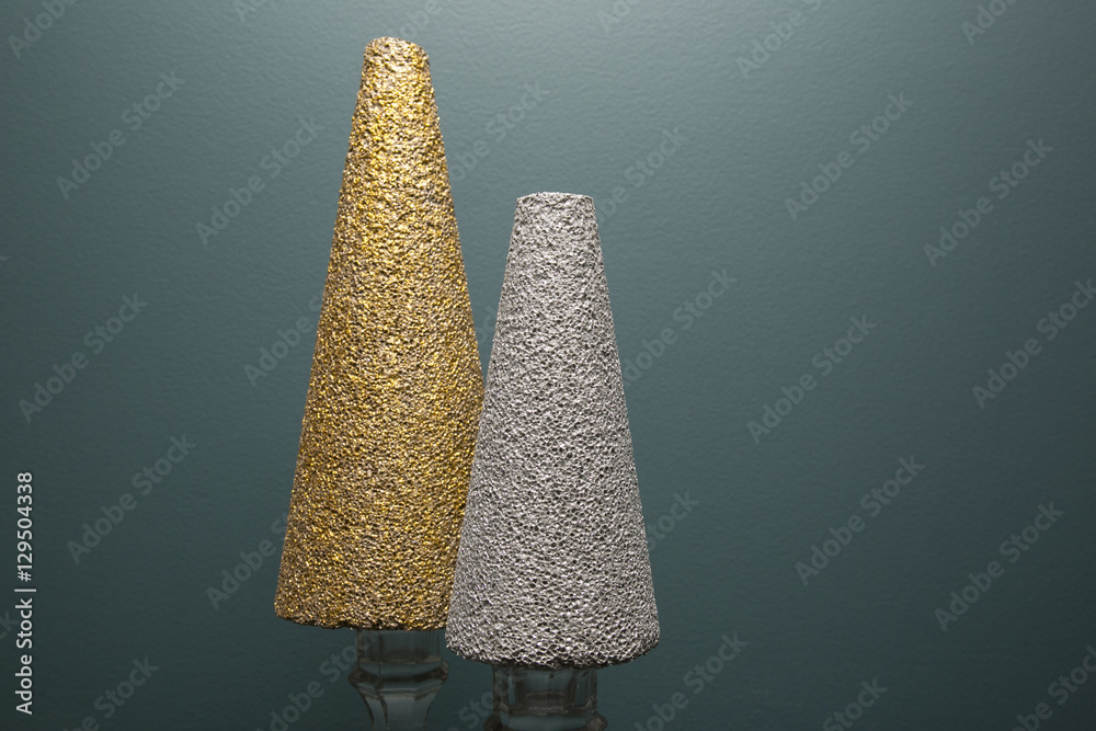 Gold and Silver Christmas Cones Gold and Silver Christmas Cones
