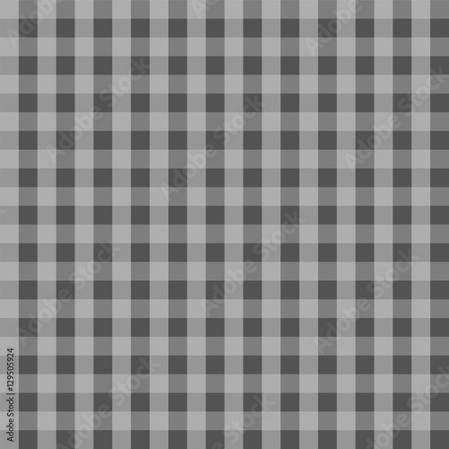 Seamless black gingham pattern. Vector Image.
