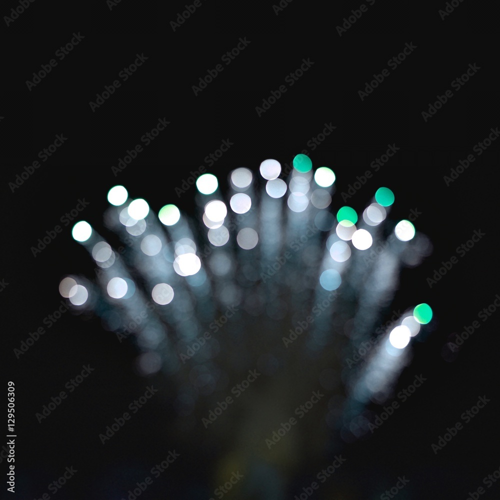 Fototapeta premium Light blur and defocus bokeh circles. fan shape design backgroun