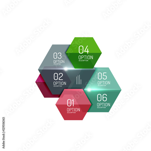 Free Download Hexagone infographic diagram templates - GFXLoad