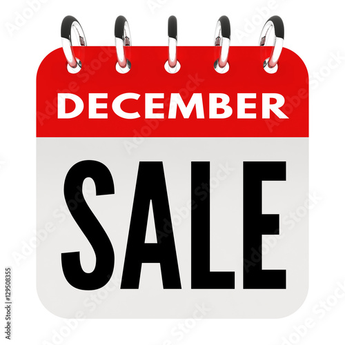 December sale calendar background