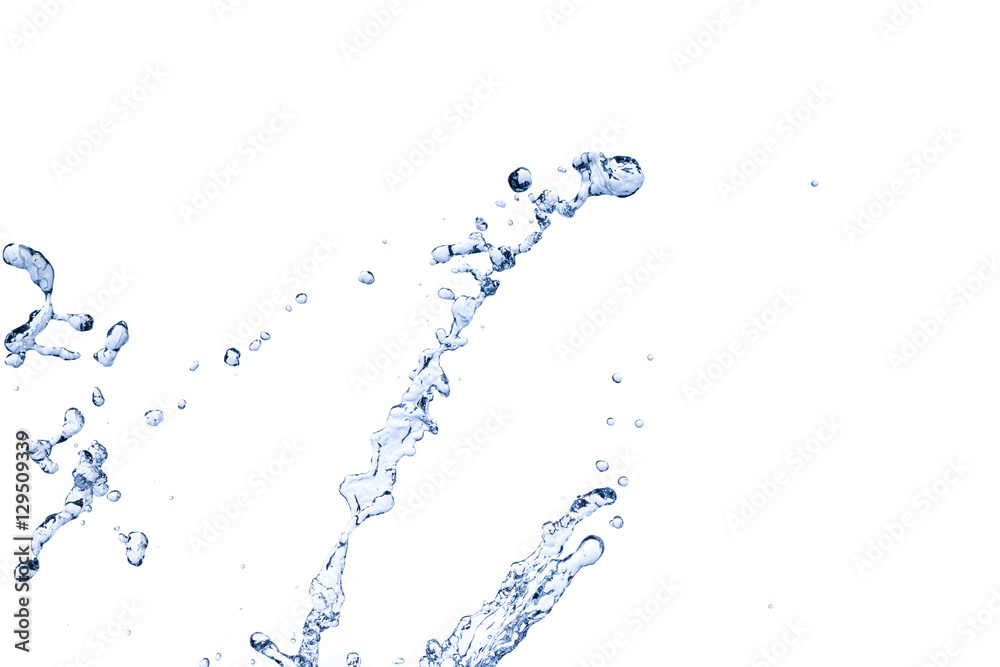 blue water splash isolated on white background blue water splash isolated on white background
