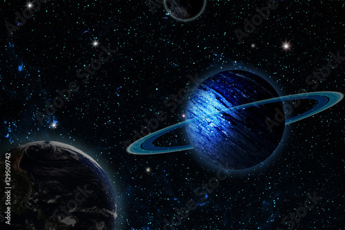 Fototapeta Naklejka Na Ścianę i Meble -  uranus planet. including elements furnished by NASA.