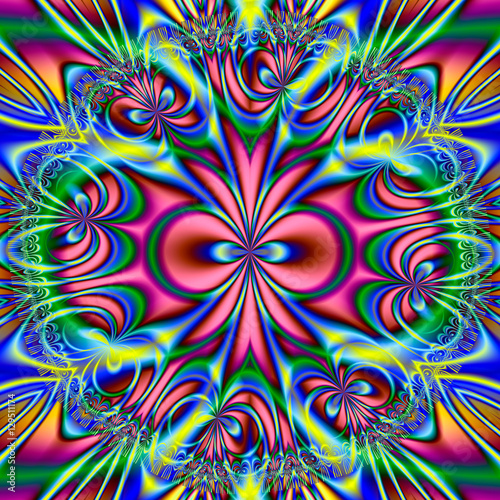 Abstract fractal background computer-generated image