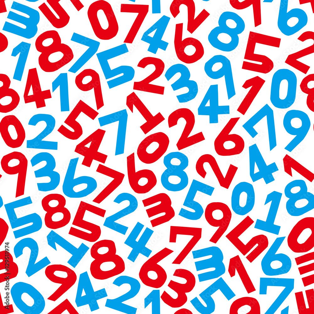 Seamless pattern numbers.数字のパターン Seamless pattern numbers.数字のパターン