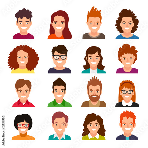 Collection of people avatars.