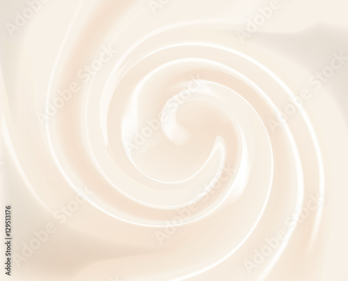 Vector Vanilla Swirl Cream Texture Background