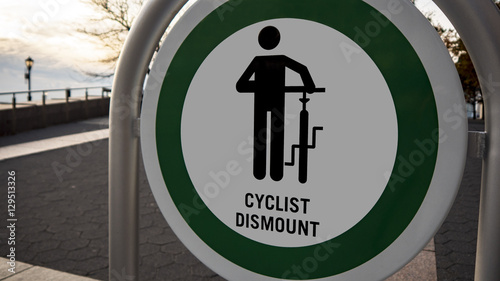 Cyclist dismount