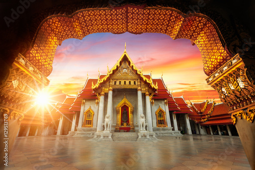 The Marble Temple, Wat Benchamabopitr Dusitvanaram Bangkok THAIL © krunja