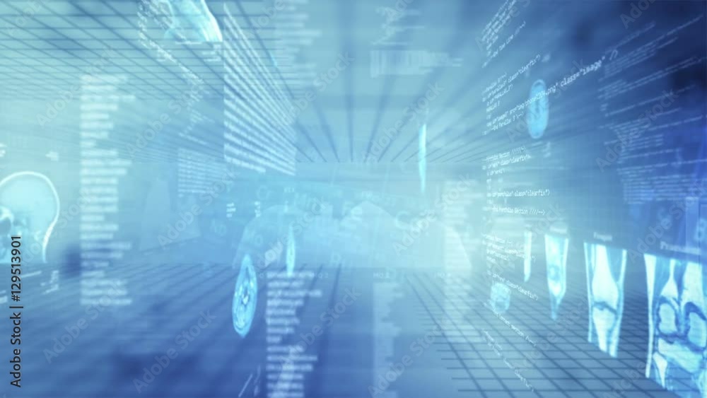 Medical Background. Loopable. Cyan. Dolly in.