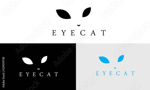 eye cat vector logo
