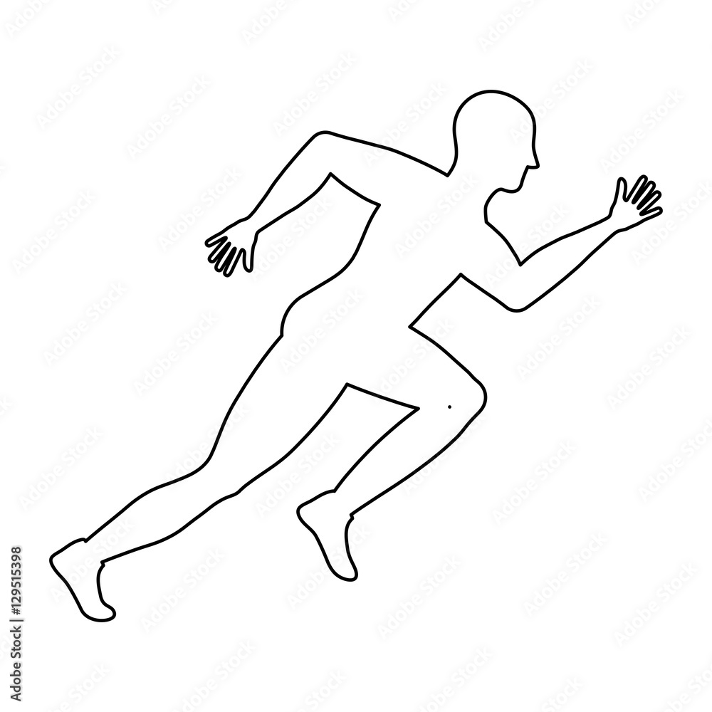 man running fitness icon vector illustration graphic design man running fitness icon vector illustration graphic design