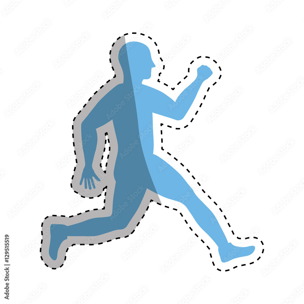woman running fitness icon vector illustration graphic design