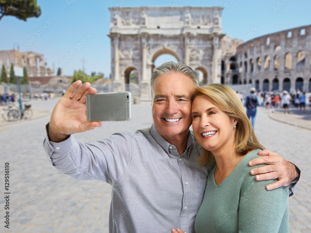 Fototapeta premium Mature couple selfie.