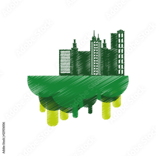 City urban buildings icon vector illustration graphic design