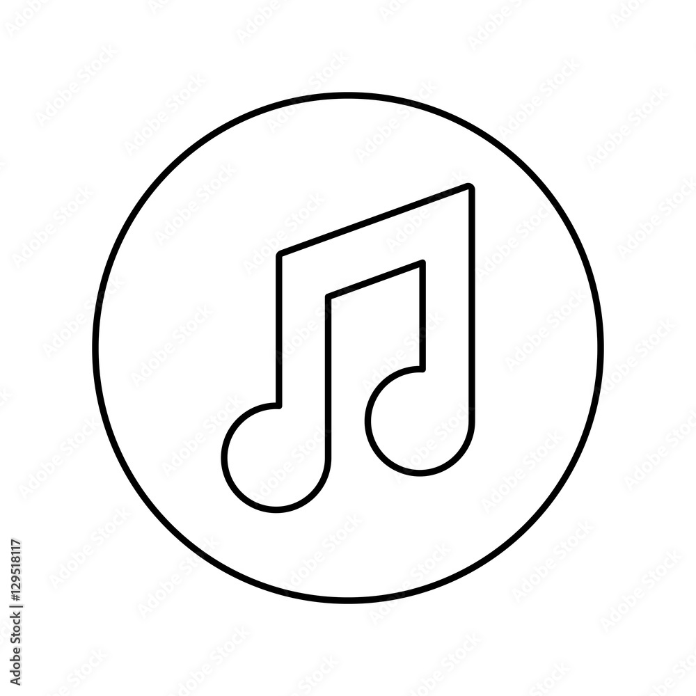 Music note symbol icon vector illustration graphic design Music note symbol icon vector illustration graphic design