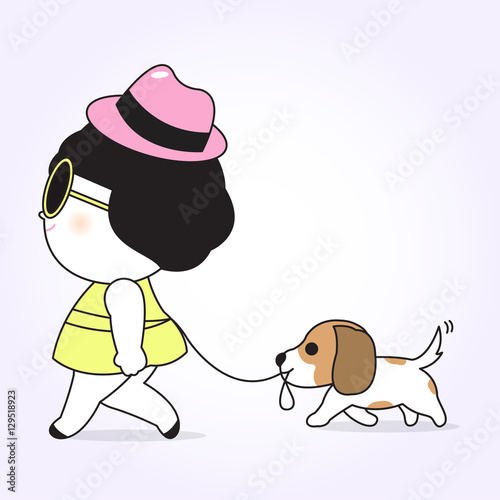 Love On A Leash Concept Character illustration