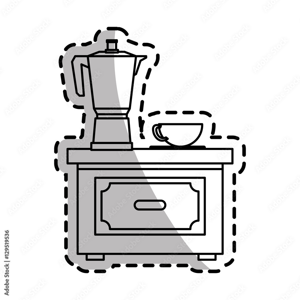 Coffee kettle icon. Drink breakfast beverage and restaurant theme. Isolated design. Vector illustration Coffee kettle icon. Drink breakfast beverage and restaurant theme. Isolated design. Vector illustration