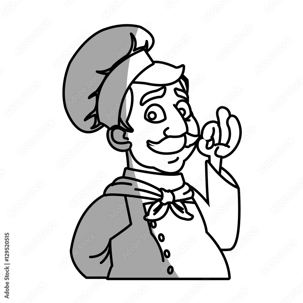 Male chef cartoon icon. Worker occupation profession and restaurant theme. Isolated design. Vector illustration Male chef cartoon icon. Worker occupation profession and restaurant theme. Isolated design. Vector illustration