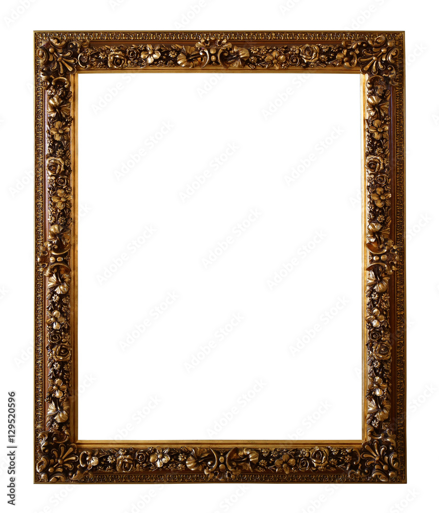 Antique photo frame isolated with clipping path. Antique photo frame isolated with clipping path.