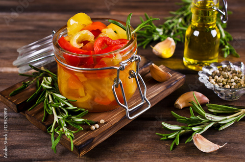 Homemade canned peppers