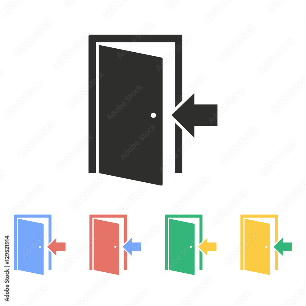 Door - vector icon. Door - vector icon.