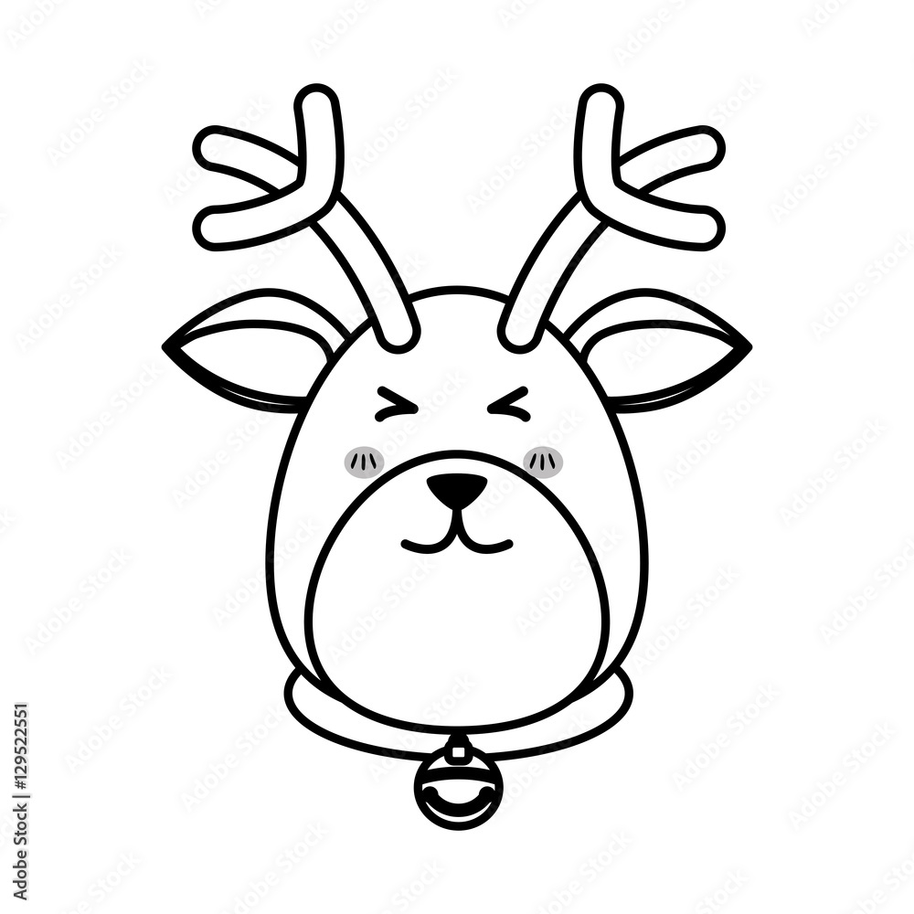 Adorable Bear In A Reindeer Xmas Costume PNG &amp; SVG Design For T-Shirts