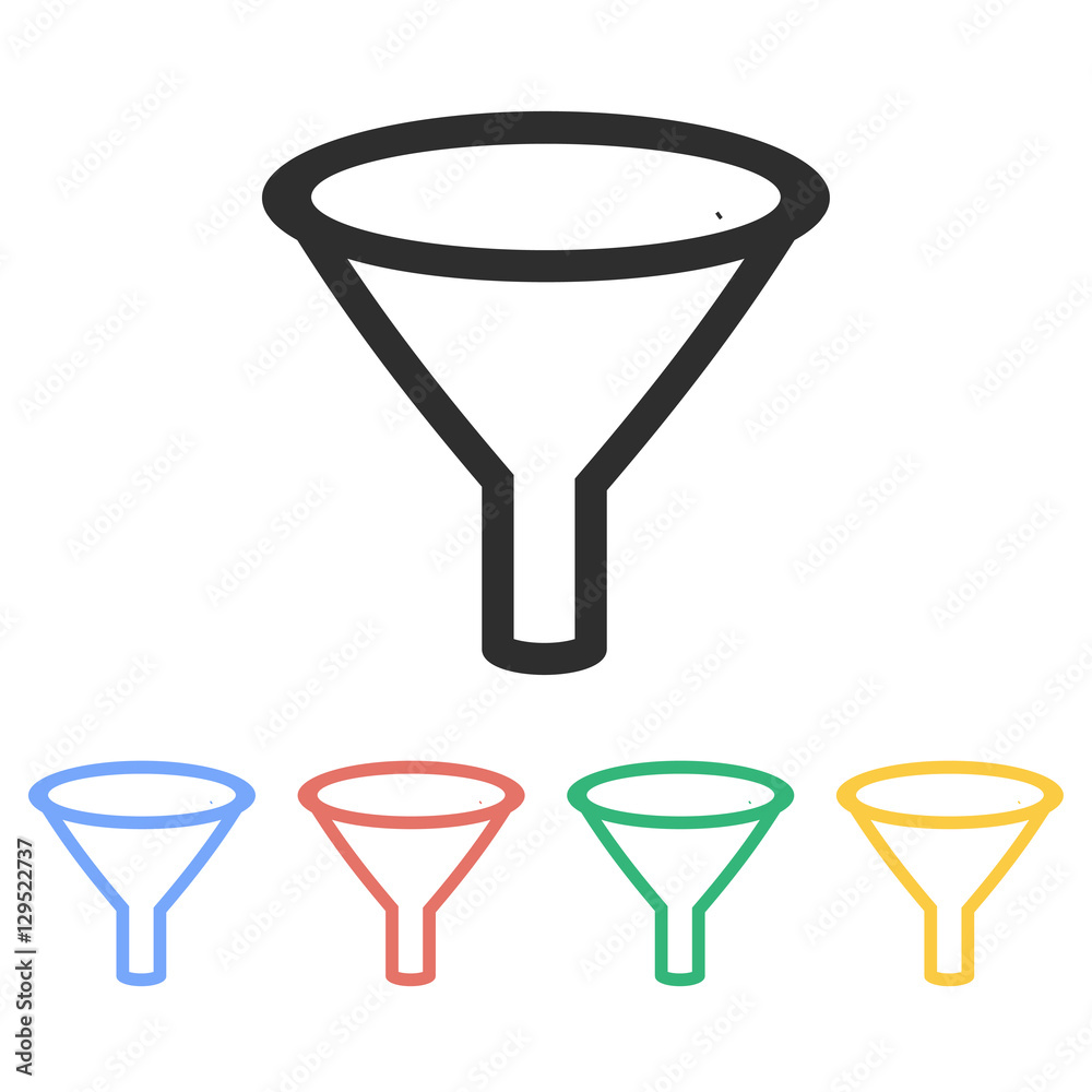 Funnel - vector icon. Funnel - vector icon.