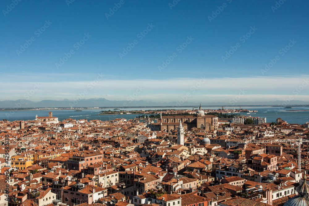 panoramic overview of Venice